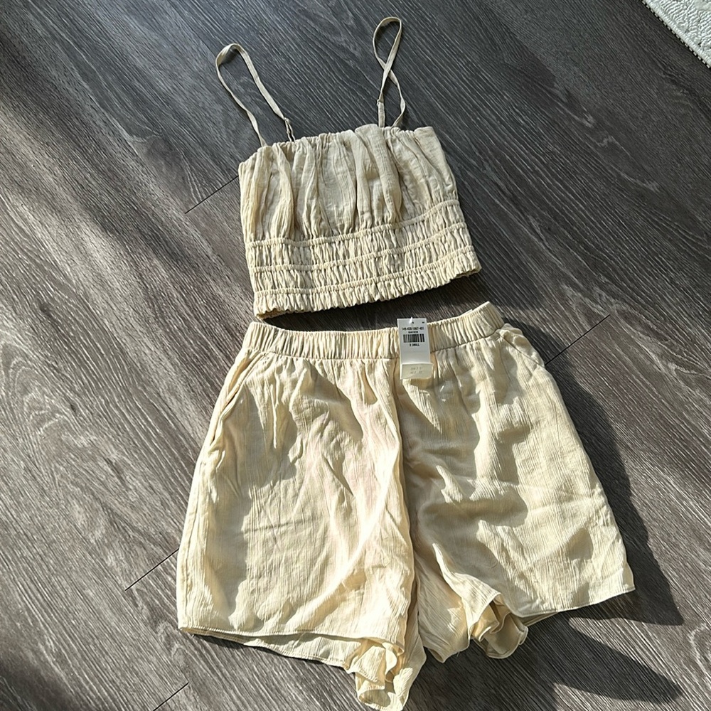 Abercrombie & Fitch crinkle fabric 2 piece set size xs